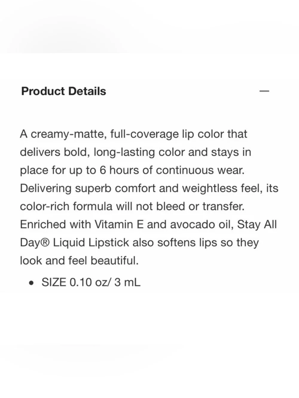 STILA Stay All Day Liquid Lipstick ~ Biscotti ~ .10 fl.oz.
